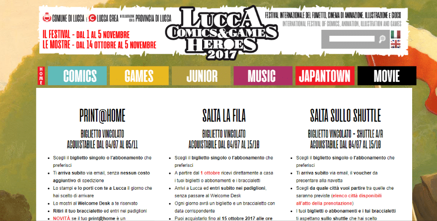 Dove Comprare I Biglietti Per Lucca Comics