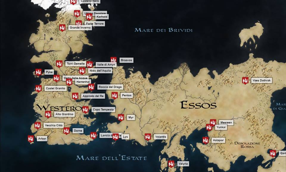 Geografia Trono di Spade: Mappa e Continenti