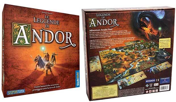 Le Leggende di Andor gioco con miniature fantasy