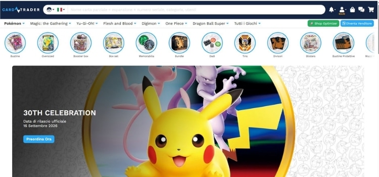 Cardtrader sito carte Pokemon